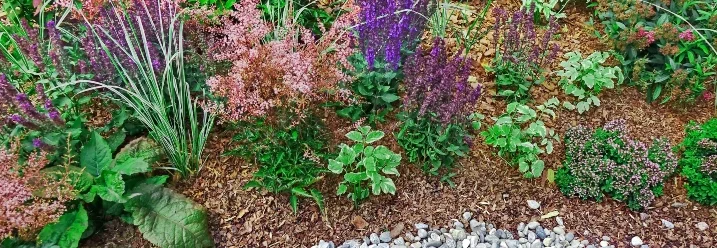 Gartenbeet mit Kiesweg